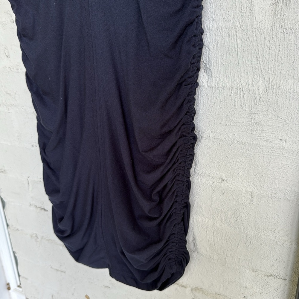 Athleta Apres Navy Side Ruched Dress Size Small - Picture 6 of 14